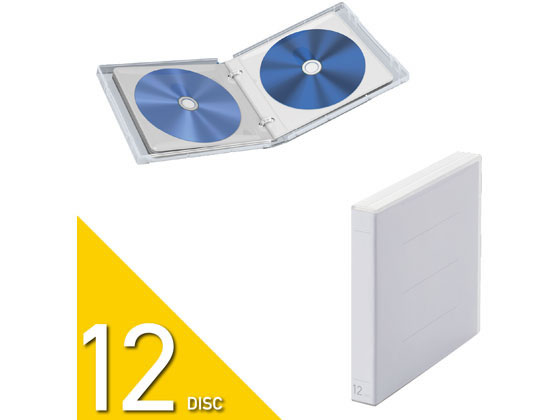 エレコム メディアケース Blu-ray DVD CD 12枚 CCD-FBB12CR