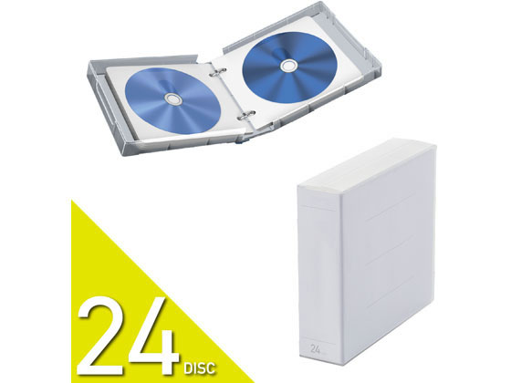 エレコム メディアケース Blu-ray DVD CD 24枚 CCD-FBB24CR