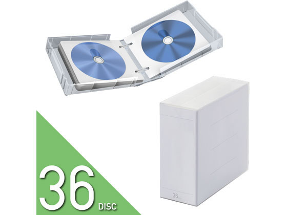 エレコム メディアケース Blu-ray DVD CD 36枚 CCD-FBB36CR