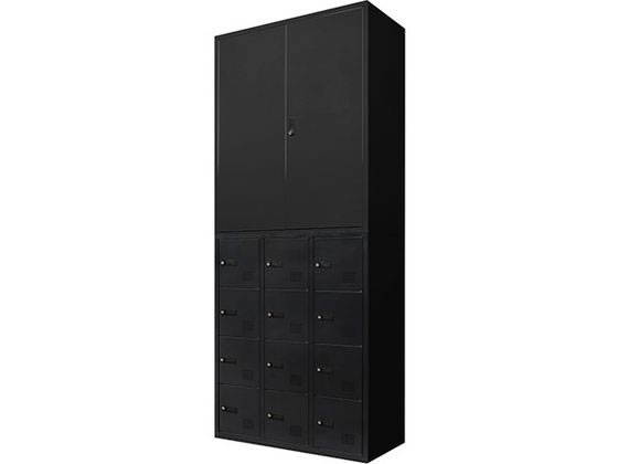 Netforce 両開き書庫+12人用ロッカー 2台セット 幅900mm BK Netforce 両開き書庫+12人用ロッカー 2台セット 幅900mm BK
