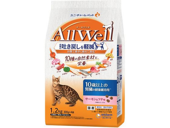 ユニチャーム AllWell 10歳以上の腎臓の健康 サーモン&ツナ 1.2kg ユニチャーム AllWell 10歳以上の腎臓の健康 サーモン&ツナ 1.2kg