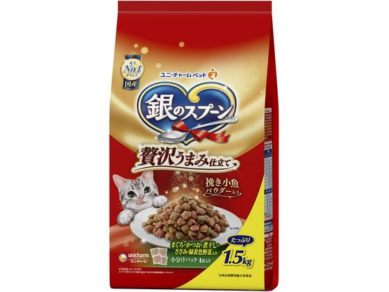 ユニチャーム 銀のスプーン 鮪鰹煮干しささみ野菜 1.5kg ユニチャーム 銀のスプーン 鮪鰹煮干しささみ野菜 1.5kg