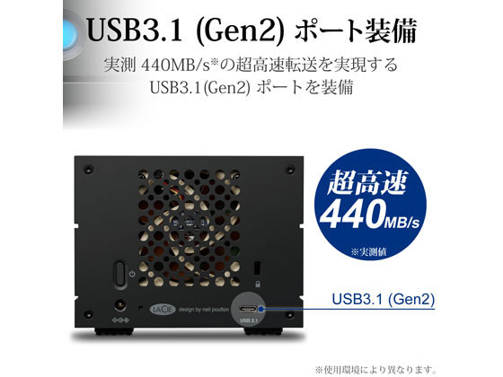 エレコム LaCie 2big RAID USB-C 28TB STHJ28000800が189,885円