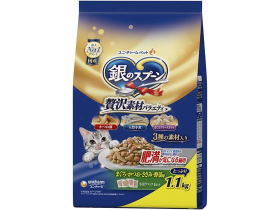 ユニチャーム 銀のスプーン バラエティー 肥満気になる猫 1.1kg ユニチャーム 銀のスプーン バラエティー 肥満気になる猫 1.1kg