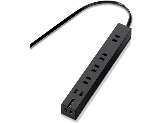 エレコム 電源タップ 回転機能 6口(3ピン1) 2m T-KF01-2620BK エレコム 電源タップ 回転機能 6口(3ピン1) 2m T-KF01-2620BK