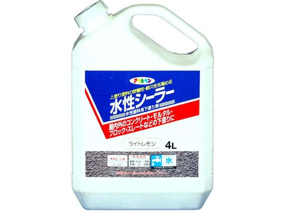 アサヒペン 水性シーラー 4L ライトレモン