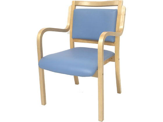 Netforce ダイニングチェア アンジュ ナチュラルフレーム×ブルー ANG-1H