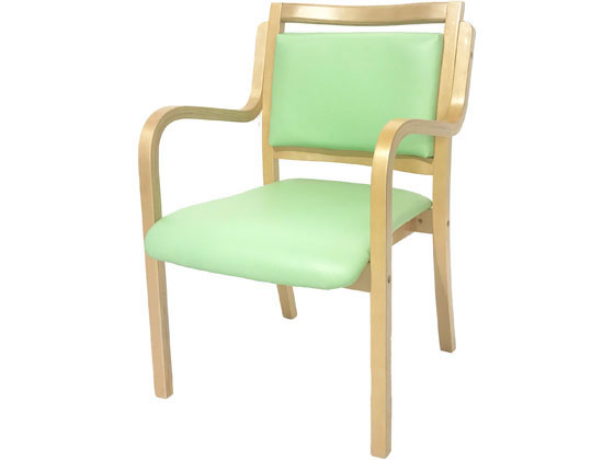 Netforce ダイニングチェア アンジュ ナチュラルフレーム×グリーン ANG-1H