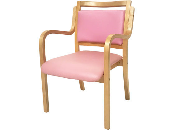 Netforce ダイニングチェア アンジュ ナチュラルフレーム×ピンク ANG-1H