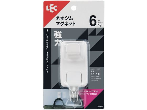 レック 強力マグネットフック 特大 ホワイト H00420