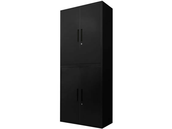 Netforce 両開き書庫 3段 2台 幅900×奥行400mm ブラック