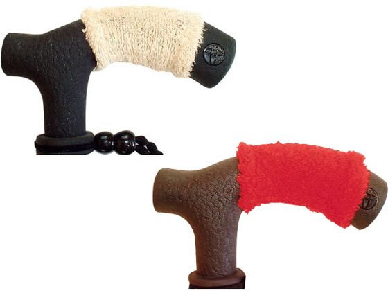 マルトク すべり止めグリップバンド ふあふあ ベージュ×レッド マルトク すべり止めグリップバンド ふあふあ ベージュ×レッド