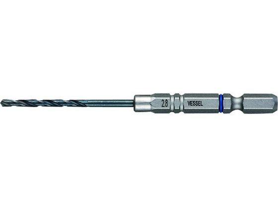 ベッセル クッションドリル(鉄工用)3本組 Φ2.8 全長94mm AMD3S-2.8 ベッセル クッションドリル(鉄工用)3本組 Φ2.8 全長94mm AMD3S-2.8