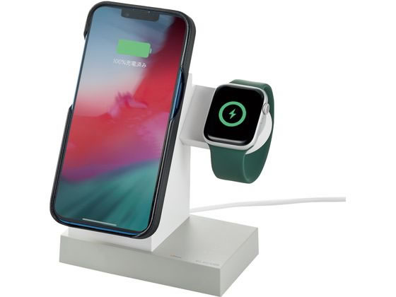 エレコム マグネットワイヤレス充電スタンド Apple Watch 7.5W ホワイト エレコム マグネットワイヤレス充電スタンド Apple Watch 7.5W ホワイト