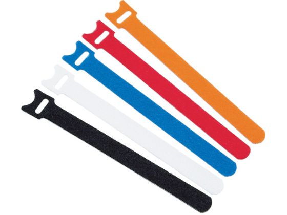 ●型番：MKSH-2520-R●入数：5本●色：赤 ●幅（mm）：13．0 ●長さ（mm）：200 ●厚さ（mm）：1 ●最大結束径（mm）：50 ●引張強度（N）：10●屋内用 ●両面タイプ（成型＋