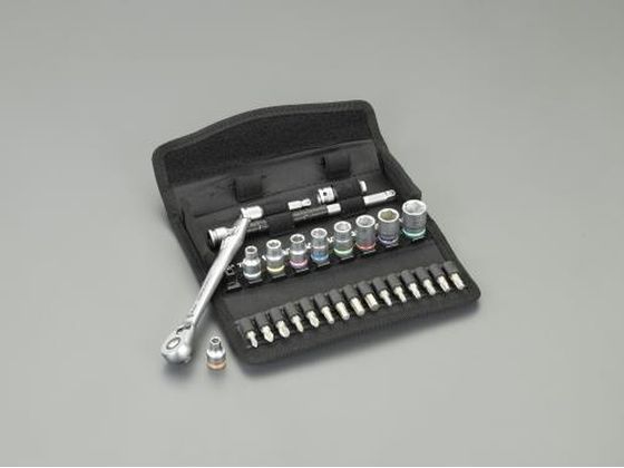 エスコ ソケットレンチセット 1/4"DR EA617AG-122 エスコ ソケットレンチセット 1/4"DR EA617AG-122