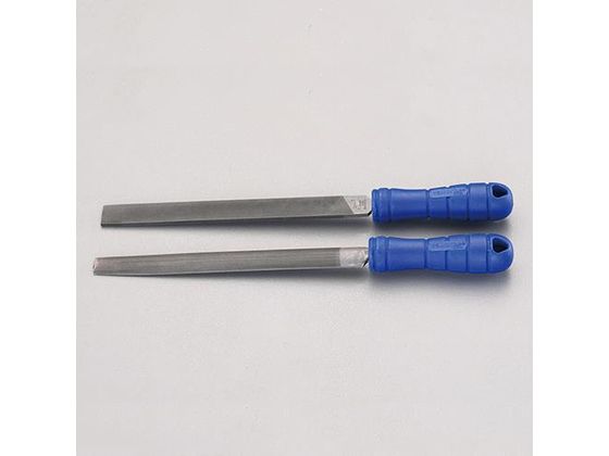 エスコ 鉄工やすり 平・半丸 粗目 2本組 200mm EA521VP-2B
