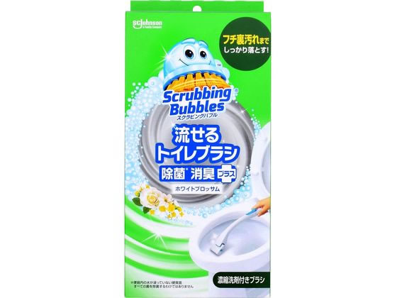 ジョンソン 流せるトイレブラシ ホワイトブロッサム 本体 ジョンソン 流せるトイレブラシ ホワイトブロッサム 本体
