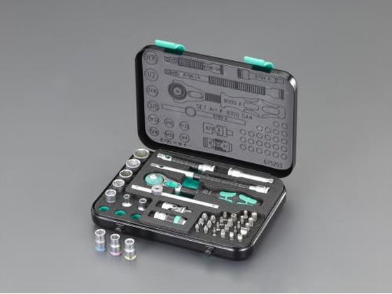 エスコ ソケットレンチセット ZYKLOP 1/4"DR EA617AH-200B エスコ ソケットレンチセット ZYKLOP 1/4"DR EA617AH-200B