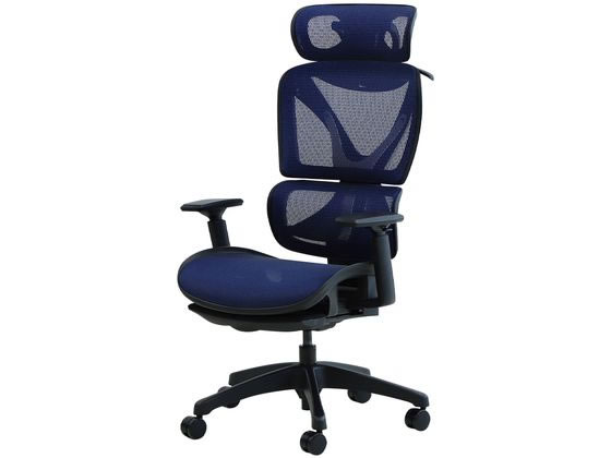Netforce ダイナミクスXチェア ヘッドレスト・ハンガー付 BK/インディゴBL Netforce ダイナミクスXチェア ヘッドレスト・ハンガー付 BK/インディゴBL