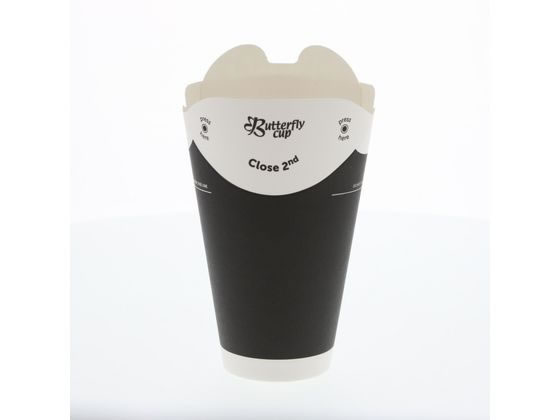 ヘイコー バタフライカップ 12オンスホットシングル ブラック 40個 004535207 ヘイコー バタフライカップ 12オンスホットシングル ブラック 40個 004535207