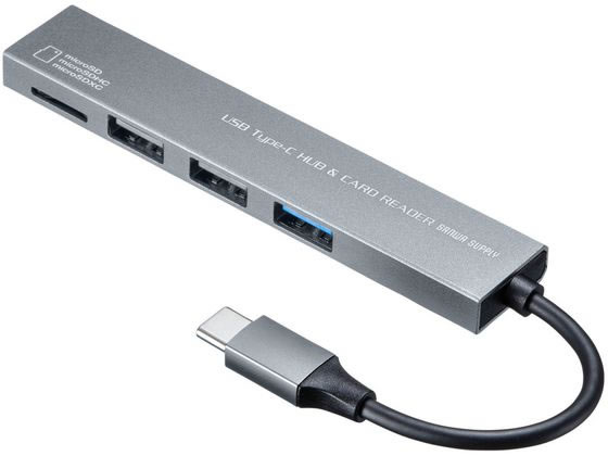 サンワサプライ Type-C 3ポートコンボスリムハブ サンワサプライ Type-C 3ポートコンボスリムハブ