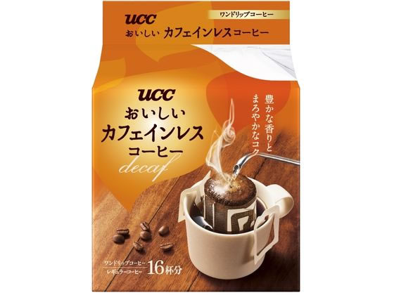 UCC おいしいカフェインレスコーヒー ワンドリップコーヒー 16杯 UCC おいしいカフェインレスコーヒー ワンドリップコーヒー 16杯