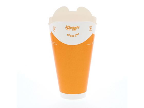 ヘイコー バタフライカップ 16オンスコールドシングル オレンジ 35個 ヘイコー バタフライカップ 16オンスコールドシングル オレンジ 35個