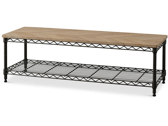 ●外寸法：幅１０１０×奥行３１０×高さ３００ｍｍ●ポール直径：１９ｍｍ●材質：木天板／ＭＤＦ、スチール（粉体塗装）、ＰＶＣ、棚板・ポール／スチール（粉体塗装）、棚板固定部品／ＡＢＳ樹脂、アジャスター／
