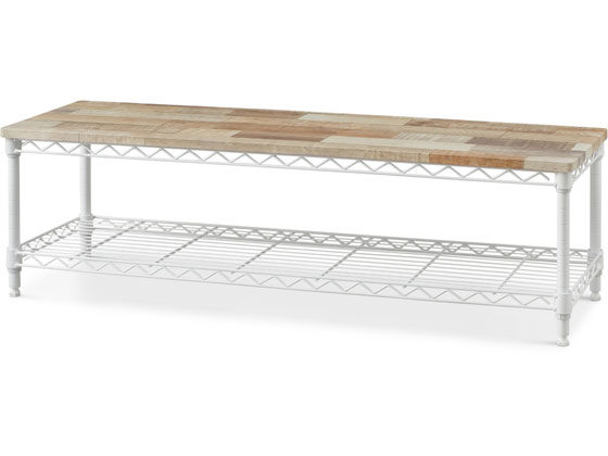 ●外寸法：幅１０１０×奥行３１０×高さ３００ｍｍ●ポール直径：１９ｍｍ●材質：木天板／ＭＤＦ、スチール（粉体塗装）、ＰＶＣ、棚板・ポール／スチール（粉体塗装）、棚板固定部品／ＡＢＳ樹脂、アジャスター／