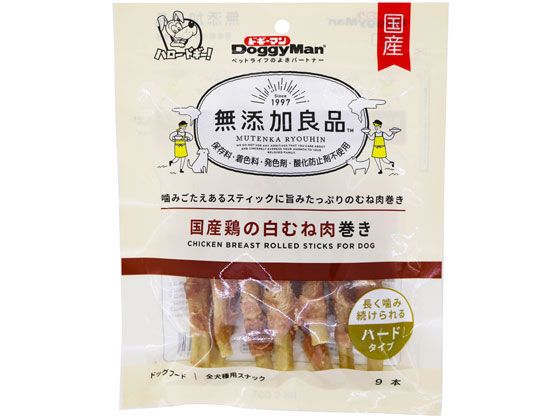 ドギーマンハヤシ 無添加良品 国産鶏の白むね肉巻き 9本 ドギーマンハヤシ 無添加良品 国産鶏の白むね肉巻き 9本