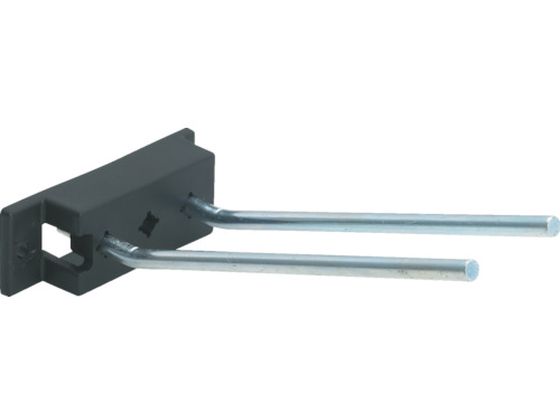 TRUSCO パンチングパネル用フックバー 傾斜2本タイプ A型ベース
