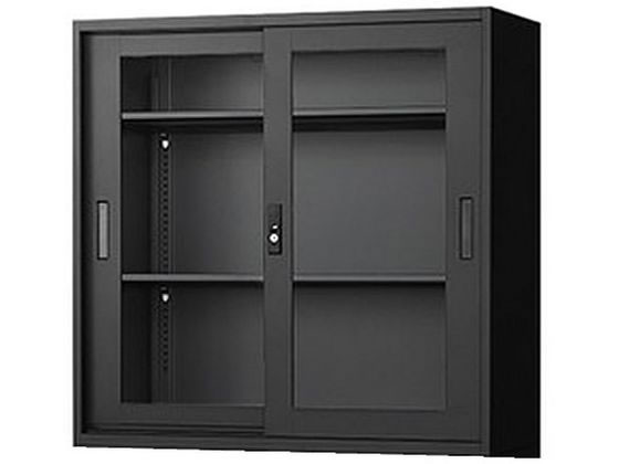 Netforce 引戸書庫 3段 高さ880mm アクリル扉 33書庫ブラック Netforce 引戸書庫 3段 高さ880mm アクリル扉 33書庫ブラック