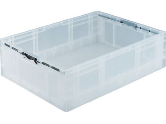 TRUSCO TPO型 折りたたみコンテナ TP規格 53L 透明