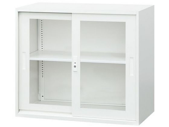 Netforce 引戸書庫 2段 高さ750mm アクリル扉 A4書庫 ホワイト Netforce 引戸書庫 2段 高さ750mm アクリル扉 A4書庫 ホワイト