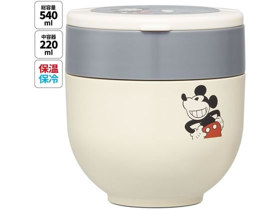 スケーター おりたたみハンドル付保温ランチジャー 540mL ミッキーマウス
