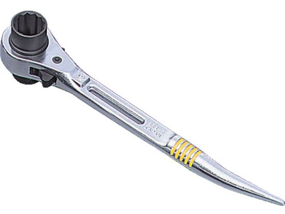 スーパー 曲がりしの付・両口ラチェットレンチ ショートタイプスライド穴付 呼び:17×21 全長:240mm SRB1721R スーパー 曲がりしの付・両口ラチェットレンチ ショートタイプスライド穴付 呼び:17×21 全長:240mm SRB1721R