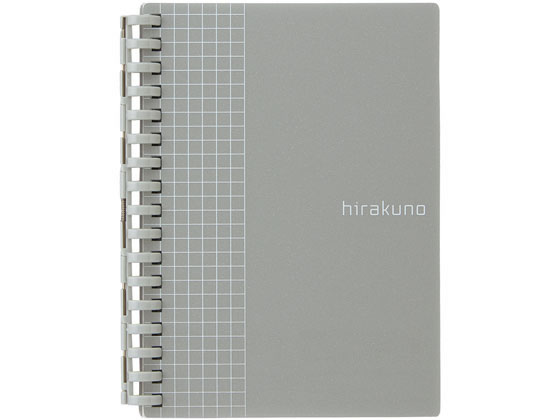 ●色：シルバー●規格：Ａ６・Ｓ型 １７穴●罫線：薄色５ｍｍ方眼●仕様：リーフ：５０枚●外寸法：縦１４８×横１１６×背幅１５ｍｍ●材質：表紙／ポリプロピレン（生地厚０．７５ｍｍ）、とじ具／ポリカーボネー