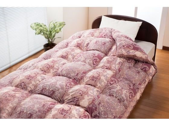 ファミリー・ライフ ダウン90%羽毛掛布団 ダブル ピンク a33268が