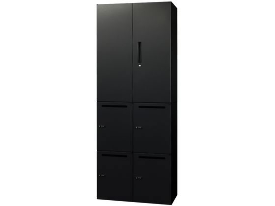 Netforce 両開き書庫3段+4人用パーソナルロッカー ブラック Netforce 両開き書庫3段+4人用パーソナルロッカー ブラック
