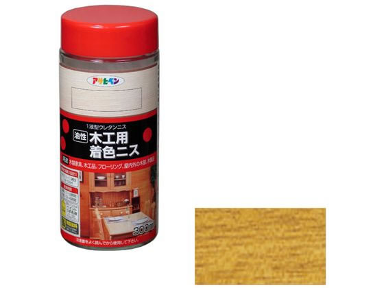 アサヒペン 木工用着色ニス 300ml 透明(クリヤ)