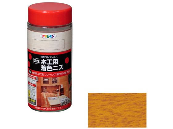 アサヒペン 木工用着色ニス 300ml ライトオーク