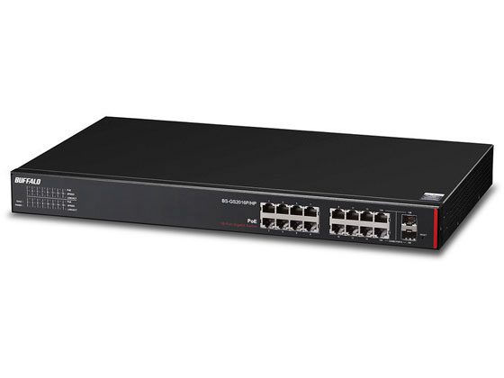 バッファロー GigaLayer2スマートPoEスイッチ 16ポート BS-GS2016P HP バッファロー GigaLayer2スマートPoEスイッチ 16ポート BS-GS2016P HP