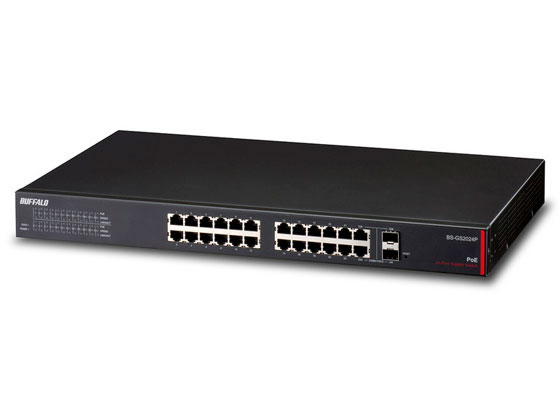 バッファロー レイヤー2 Giga PoE スマートスイッチ 24ポート BS-GS2024P バッファロー レイヤー2 Giga PoE スマートスイッチ 24ポート BS-GS2024P