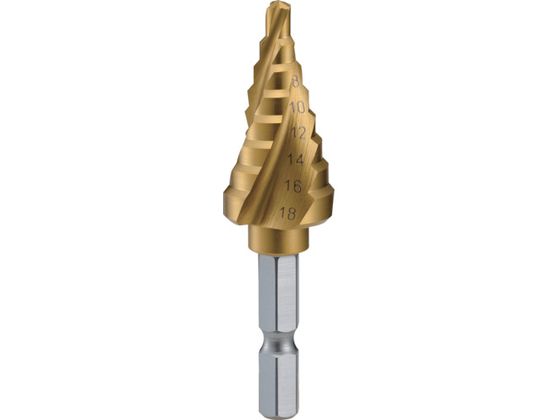 TRUSCO 六角軸ステップドリル 3枚刃チタンコーティング 4〜18mm 3S-NMS-18G TRUSCO 六角軸ステップドリル 3枚刃チタンコーティング 4〜18mm 3S-NMS-18G