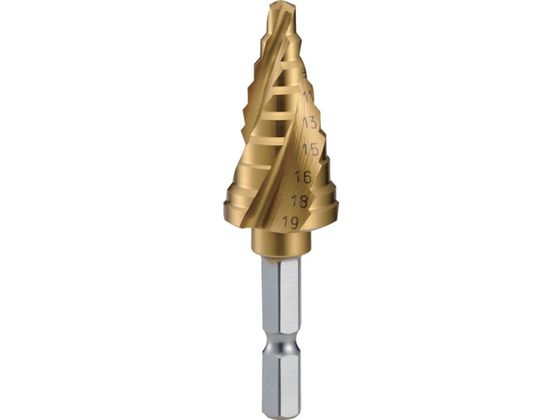TRUSCO 六角軸ステップドリル 3枚刃チタンコーティング 5〜19mm 3S-NMS-19G TRUSCO 六角軸ステップドリル 3枚刃チタンコーティング 5〜19mm 3S-NMS-19G