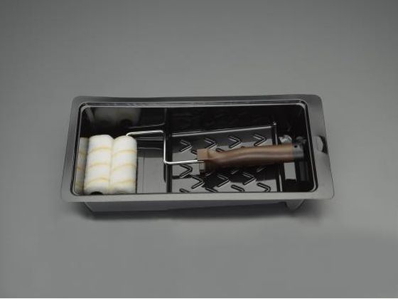 エスコ ローラー刷毛セット トレー付 114mm(95mm) EA109NX-100