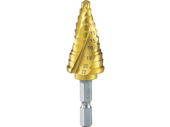 TRUSCO 六角軸ステップドリル 3枚刃チタンコーティング 5〜22mm 3S-NMS-22G TRUSCO 六角軸ステップドリル 3枚刃チタンコーティング 5〜22mm 3S-NMS-22G