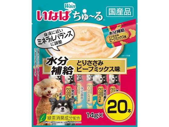 いなばペットフード ちゅーる 水分 ササミビーフミックス 14g×20本 いなばペットフード ちゅーる 水分 ササミビーフミックス 14g×20本