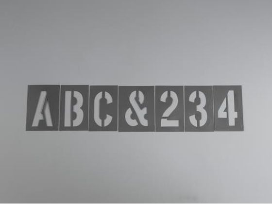 エスコ ステンシルプレート プラスチック 約76mm 46枚組 EA591BX-46